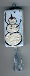 Snowman Domino Necklace